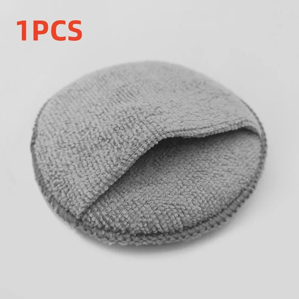 10/1Pcs 5-inches Microfiber Wax Applicator Pad Ultra Soft Car Polishing Sponge with Finger Pocket Auto Care Polish Foam Sponge
