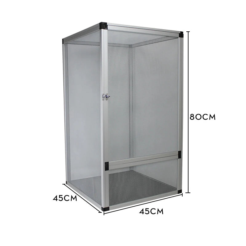 Reptile Terrarium Tall Landscape Ecological Tank Metal Mesh Door Breeding Cage Front Opening Reptile Rainforest Habitats
