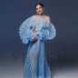 Fashion Organza Pleated Maternity Dress for PhotoShoot Pregnancy White Dress Plus Size Photography and Maternity Dresses YEWEN