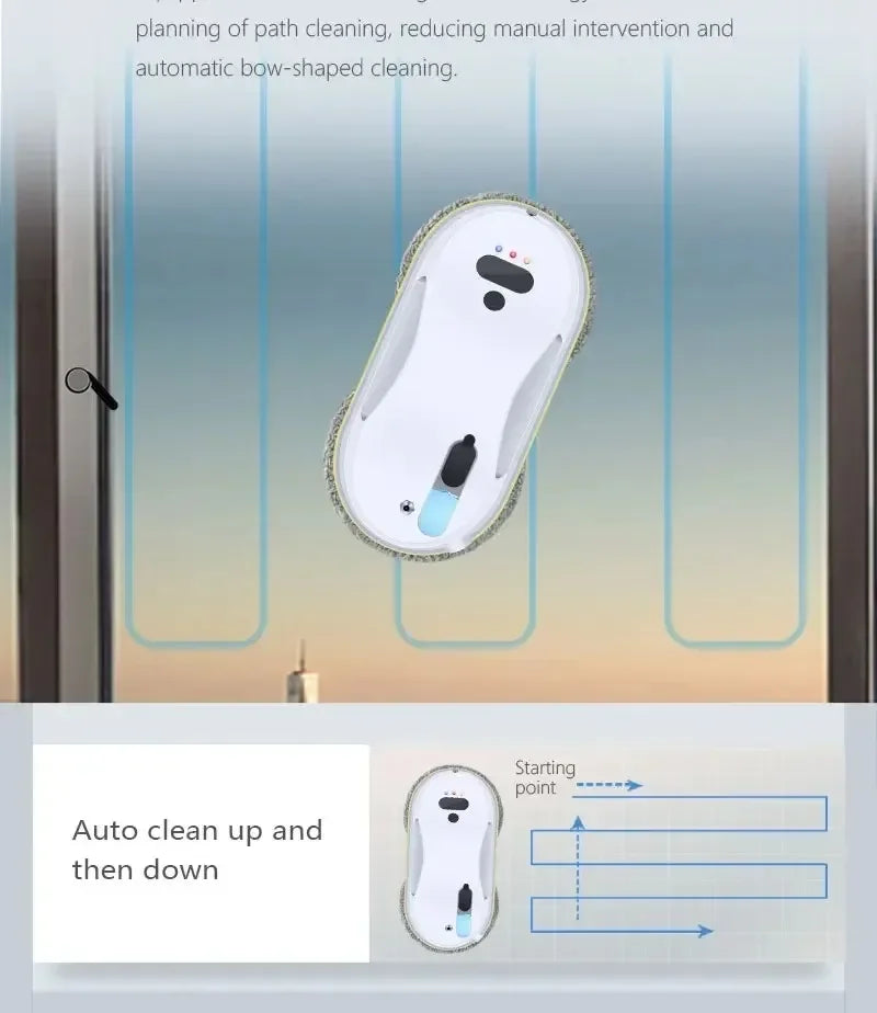 DIVEDEER Window cleaner for home use fully automatic single water spray window cleaner remote control window cleaner robot