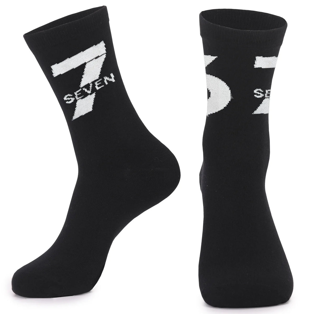 Cross Border New Arrival 67 Cartoon Number Socks Funny Letter Mens Mid Calf Socks