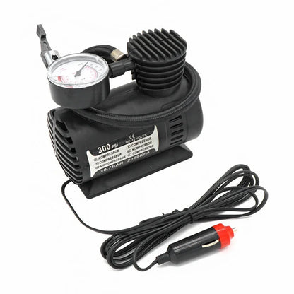 12V 300PSI Electric Inflator Mini Air Compressor Car Electric Tire Air Inflator Pump Electric Air Pump with Pressure Check Gauge
