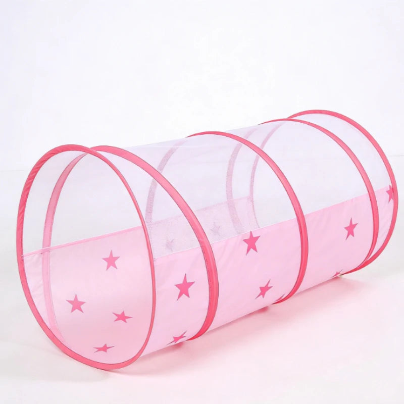 IMBABY Star Printed Play Tent for Toddler with Baby Ball Pit and Play Tunnel Children Indoor Outdoor Playhouse for Birthday Gift