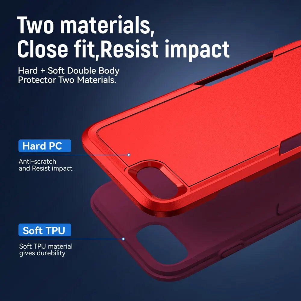 For iPhone SE 3 2022 Case Shockproof Hybrid Case Dual Layer Design Hard Cover For iPhone SE 2 2020/iPhone 6/6S/7/8 Plus Cases