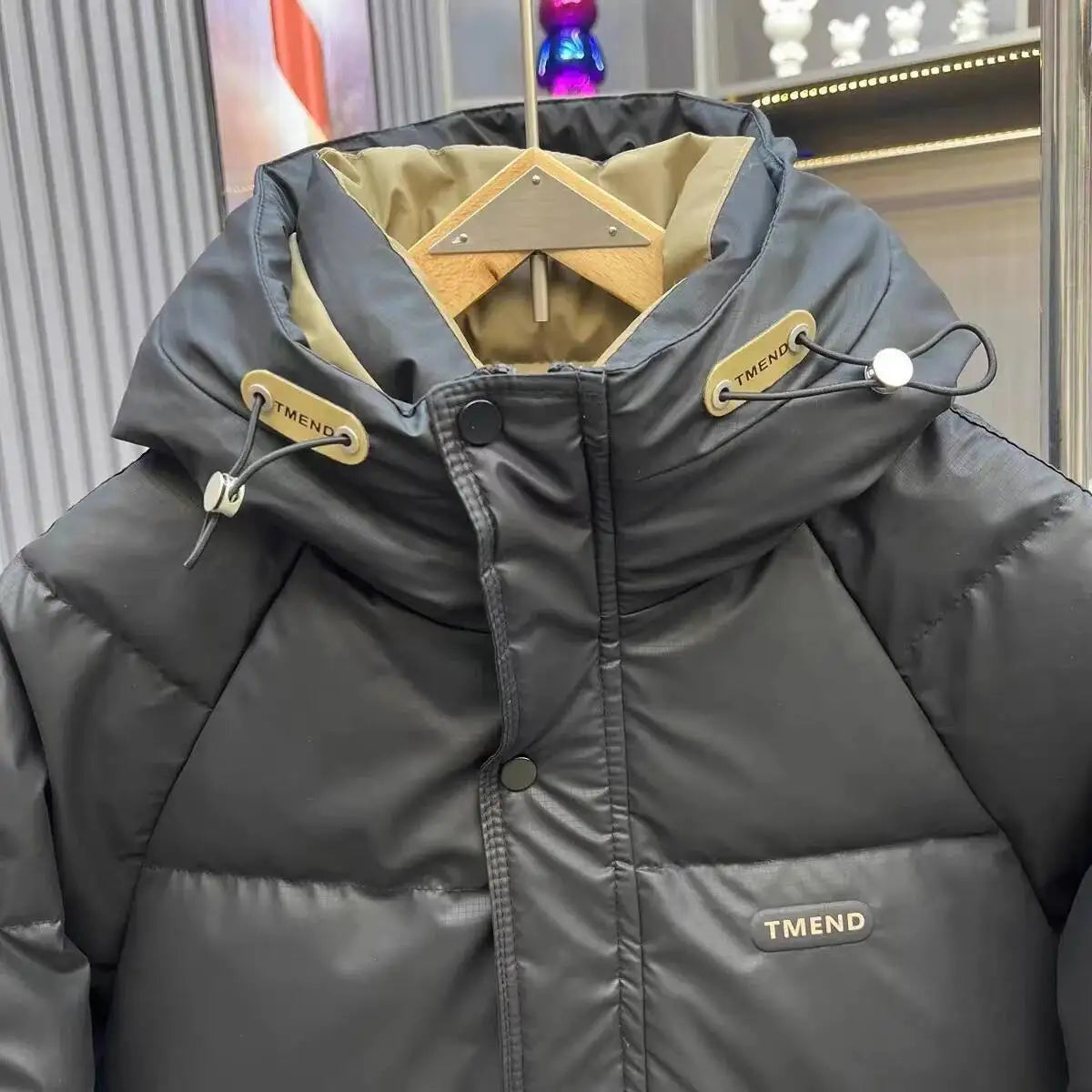 Fashion Men's Hooded Down Jacket Fall Winter Thick Warm Outdoor Windproof Sportwear Coats Male Disposable White Duck Down Jacket