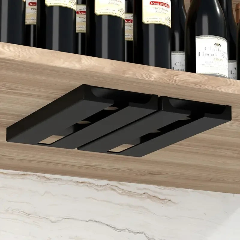Under Cabinet Wine Glass Holder Multifunctional Stemware Rack for Kitchen Bar Storage Kitchen Storage Cabinet Storage Rack