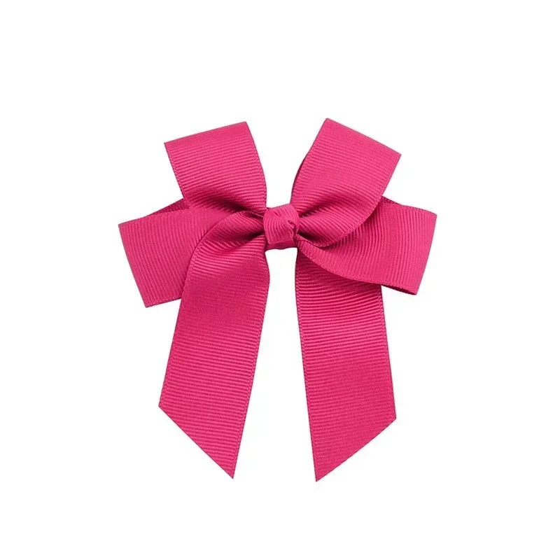 1pcs 3.6'' Solid Color Bowknot Hair Clips For Baby Girls Classic Bows Hairpins Cute Barrettes Headwear Kids Hair Accessories