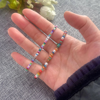 VENTFILLE 925 Sterling Silver Line Extremely Fine Bracelet for Women Love Haert Bead Korean Ins Sweet Jewelry Gift Dropshipping