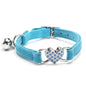 Heart Shaped Cat Collar With Bell Safety Elastic Adjustable Collar Soft Cat Crystal Collar For Kitten Puppy Pet Supplies