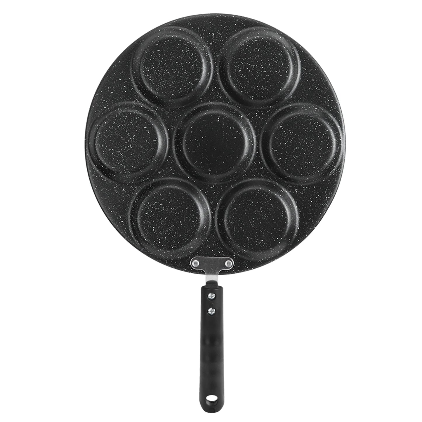 7 Holes Frying Pan Non-stick Egg Burger Mold Household Egg Frying Pan Kitchen Supplies