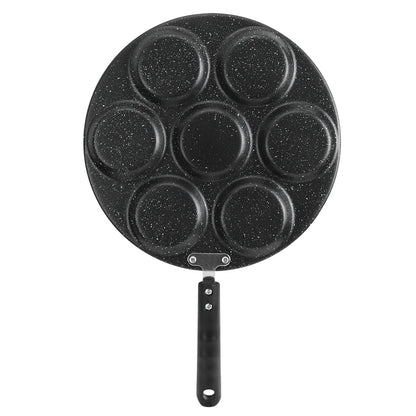 7 Holes Frying Pan Non-stick Egg Burger Mold Household Egg Frying Pan Kitchen Supplies