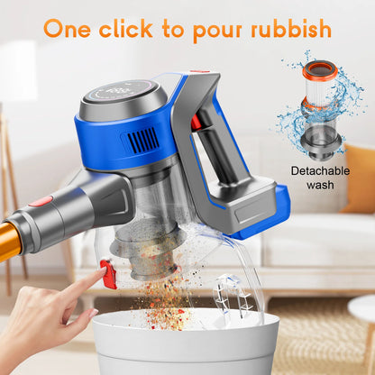 Honki 78KPA Cordless Vacuum Cleaner with LED High Power Strong Suction Wet and Dry Handheld Vacuum Cleaner for Pet Hair Carpet