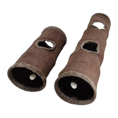 Portable Cat Tunnel Interactive Tube Folding Toys Pet Dogs Hiding with Play Ball