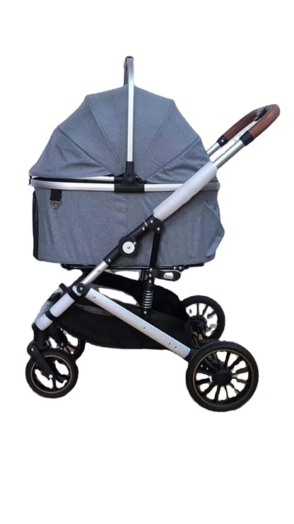 Dog Stroller Rubber Wheel Animals Travel Small Cat Cart Carrier Premium Jogger Stroller For Pet And Baby