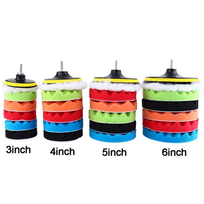 8Pcs Car Polishing Kit Polish Pad 3/7/5 Inch Car Polishing Disc Waxing Sponge Car Polisher Buffing For Car Polisher Accessories