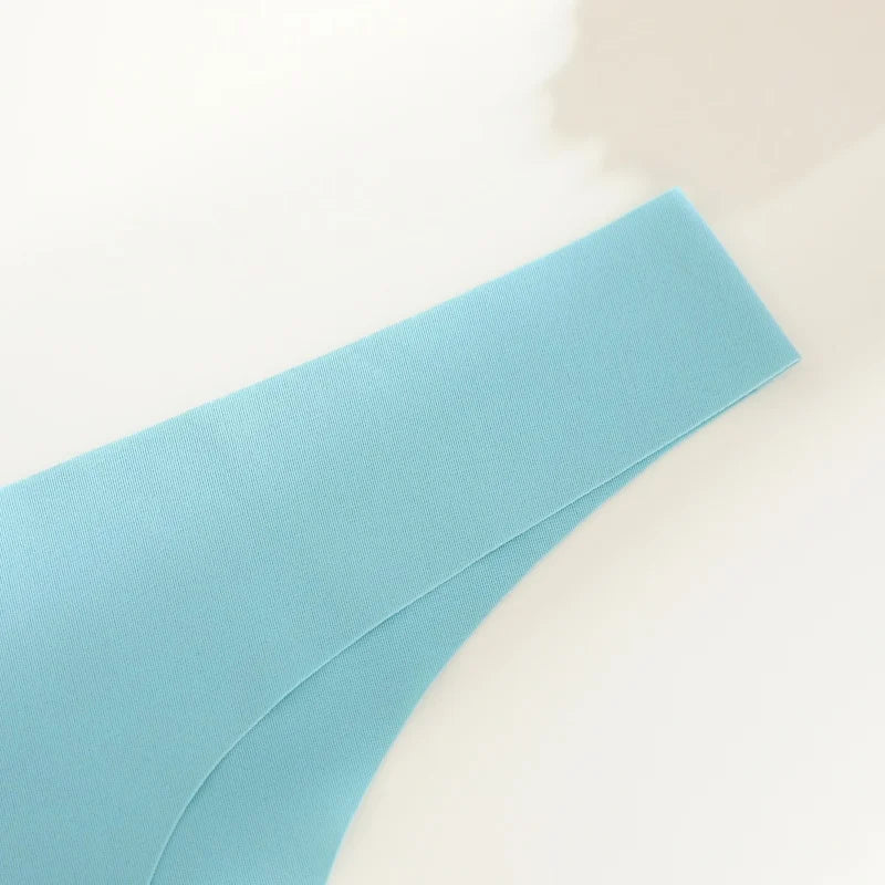 8PCS/Set Women Seamless Ice Silk Thongs Panties Female G-String Breathable Underwear V Waist Sexy Lingerie Ultra Thin Bikini