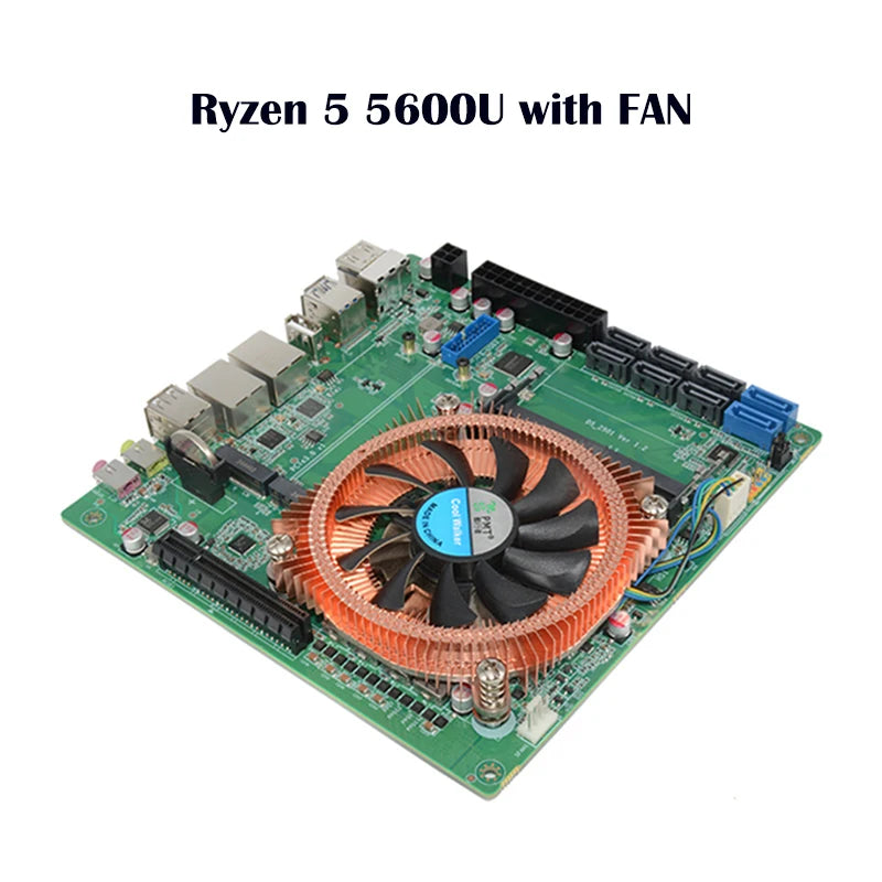 AMD Ryzen 7 5800H/5825U R9 5900HX 8-Bay NAS Motherboard 8*SATA 3*NVMe 2*2.5G LAN 2*DDR4 Gaming Firewall Mini ITX Mainboard PC