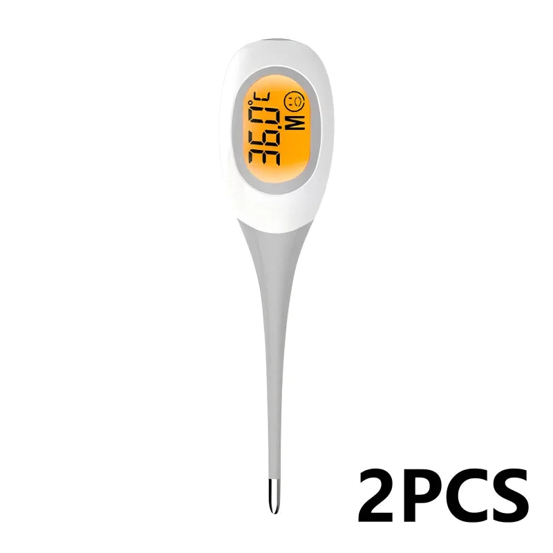 JUSTLANG Dog&Cat Thermometer Pet Fever Detection Large Digital Display Flexible Soft Tip Waterproof Veterinary Supply Animals