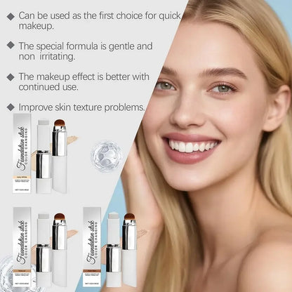 New 2-in-1 Color-Changing Foundation Stick Liquid Lightweight Moisturizing Brightening Foundation Color Changing For All Skin