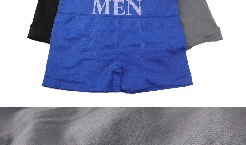 5PCS Men’s High Elastic Breathable Boxer Briefs Comfortable Soft Underwear Solid Color Panties for Daily Wear