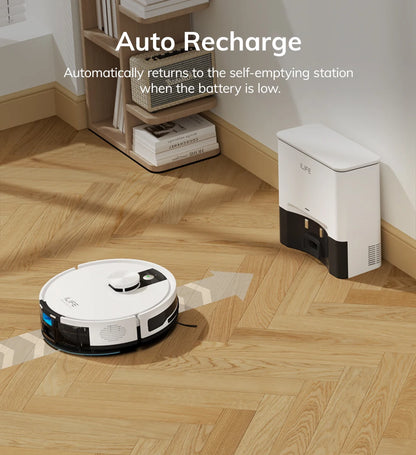 ILIFE A12 Pro Robot Vacuum and Mop Combo, Self Emptying Station for 60 Days, LiDAR Navigation, Home Mapping, No-Go Zones, 2.4G WiFi/App/Alexa/Remote Control, for Hard Floors