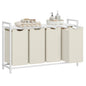 VASAGLE laundry basket 4 hand fan Laundry Collector with Storage, Laundry Box, Removable Laundry Bag, Metal Frame, 4x40L