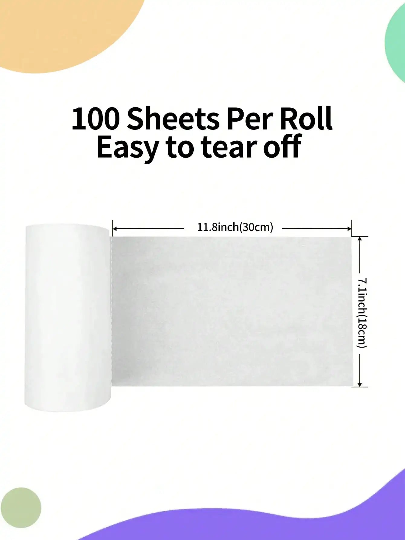 1 Roll ALVABABY Flushable Liner Biodegradable Viscose Liner Disposable Cloth Diaper Liner 100 Sheets Per Roll, 30x18cm per Sheet