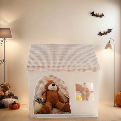 【Leisure and Entertainment】Large Children's Toy Castle, Pink Playhouse with Floral Design, Children's Pretend Play Tent, Kids' Secret Base and Sleeping Tent, Outdoor Beach Toy Playhouse, Holiday Gift for Boys and Girls, C