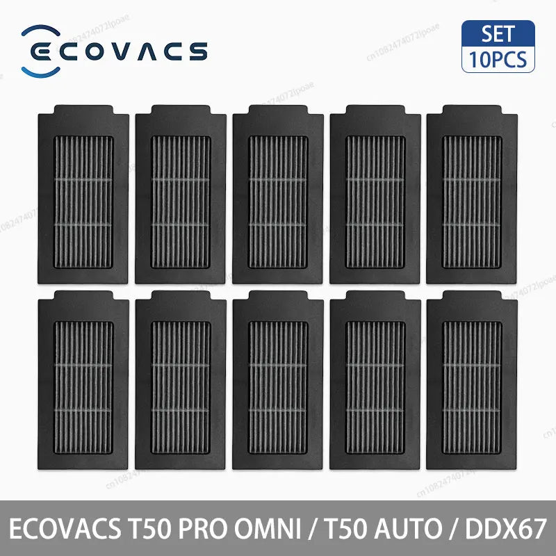 ECOVACS T50 PRO OMNI / T50  AUTO / DDX67 Robot Vacuum Cleaner Accessories Main Side Brush Hepa Filter Mop Cloth Dust Bag Parts