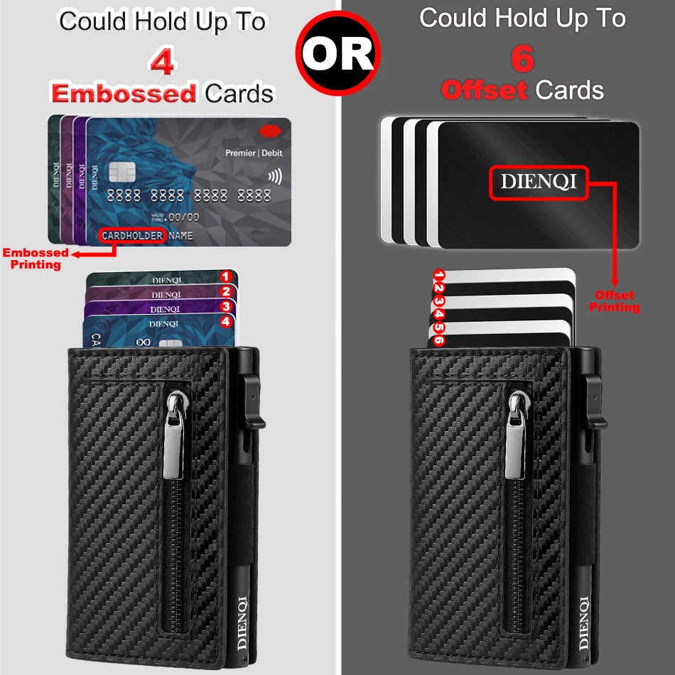 Luxury RFID Blocking Card Holder Men Wallets Money Bag Metal Credit Cardholder Aluminium Slim Thin Smart Minimalistic Wallets