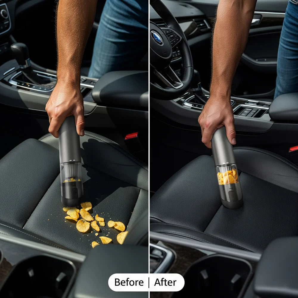 Cordless Laptop Vacuum Cleaner Portable USB Rechargeable Car Vacuum Mini & Cool Model-X（Aluminum Alloy）