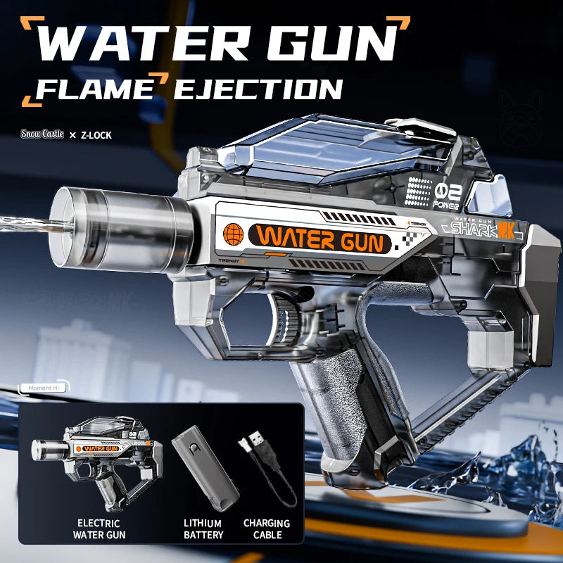 HUIQIBAO Children's electric water gun toy, high-speed water sprayer, suitable for outdoor play use