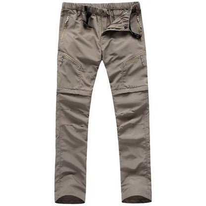 Summer Detachable Quick Dry Cargo Pants Men Waterproof Active Multifunction Pockets Outdoor Long Trousers Casual Pants