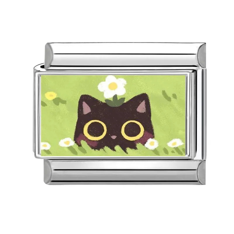 Y2K Cute Funny Sofa Cats Dogs Italian Charm Fit 9mm Stainless Steel Women DIY Bracelet Drop Shipping Fashion Jewelry Wholesale