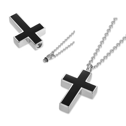 Cremation Necklace - Stainless Steel Ashes Pendant for Human Ash, Memorial Urn Jewelry Keepsake