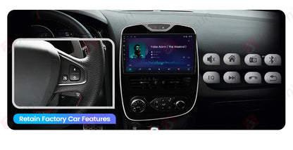 Junsun Wireless CarPlay Android Auto Car Radio for Renault Clio 4 2012- 2017 2 DIN Multimedia Stereo with Built-in Cooling Fan GPS Navigation SWC Bluetooth FM RDS DSP IPS Screen Car Intelligent Systems 4G WiFi 8 Core