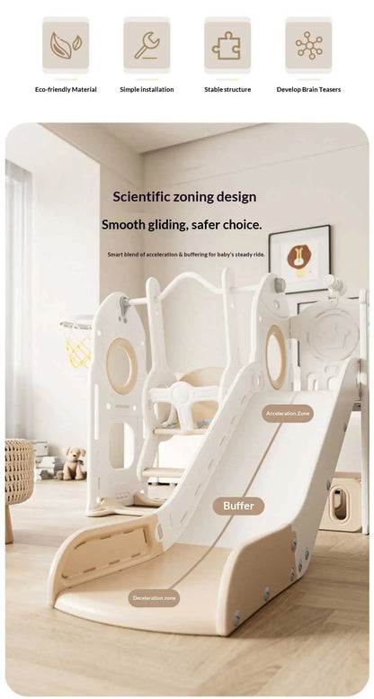 Fun Play Equipment for Children Multifunctional Kids Indoor Slide Swing Set Baby Small Home Amusement Park Playground Toy