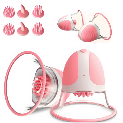 Breast Massage Nipple Sucking Vibrator  10 Vibration Rotation Modes Strong Manual Sucking Stimulator  Female Breast Stimulator