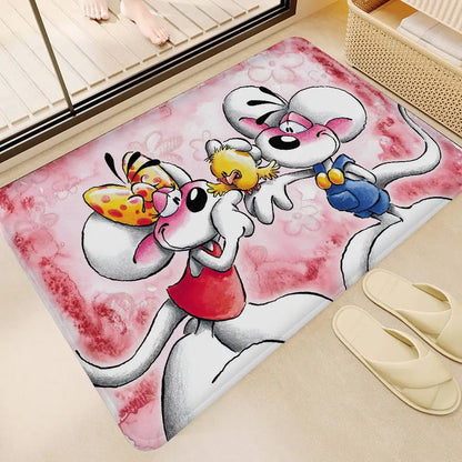Popular Character D-Diddl Cut Bathroom Mat Non-Slip Laundry Room Mat Laundry Decor Balcony Child Living Room Toilet Rug