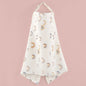 Muslin Nursing Covers for Breastfeeding, Privacy Breast Feeding Cover with Arch Neckline for Mom and Baby Nursing Apron