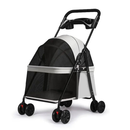 Foldable Lightweight Pet Stroller Dog Cat Small Dogs Puppy Travel Portable Mesh Ventilated Easy Fold Wheels Dog Stroller