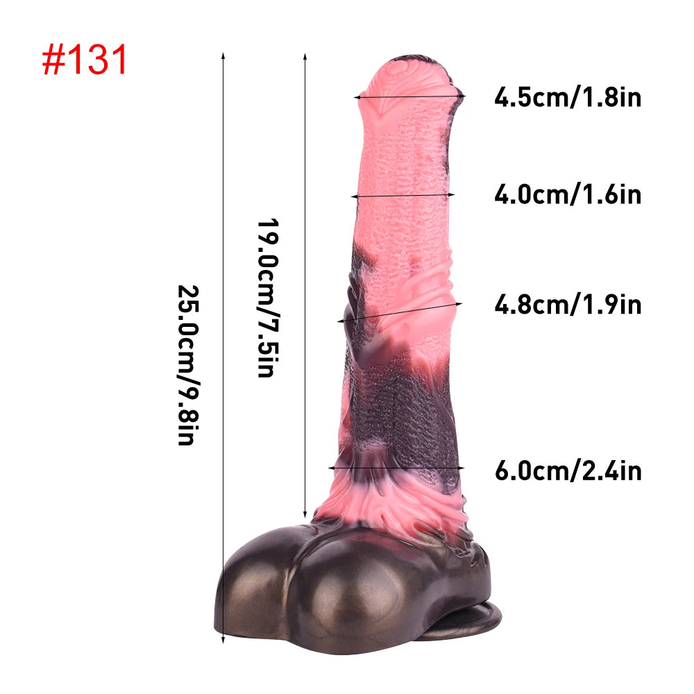 FAAK Silicone Long Penis Fantasy Knot Horse Dildo With Sucker Sex Toys For Women Anal Plug Female Masturbator Adult Games