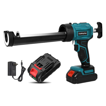 21V Cordless Electric Caulking Gun 4 Speed Adjustable Anti Drip Silicone Sealant Applicator 300ml 10oz Cartridge Rechargeable Power Tool for Construction Window Door Kitchen Bathroom Home Repair DIY