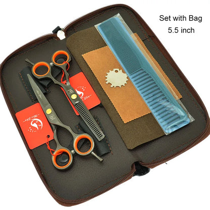 Meisha 5.5 inch Professional Hair Cutting Thinning Styling Tool Japan 440c Hairdressing Scissors Set Hair Salon Shears A0027A