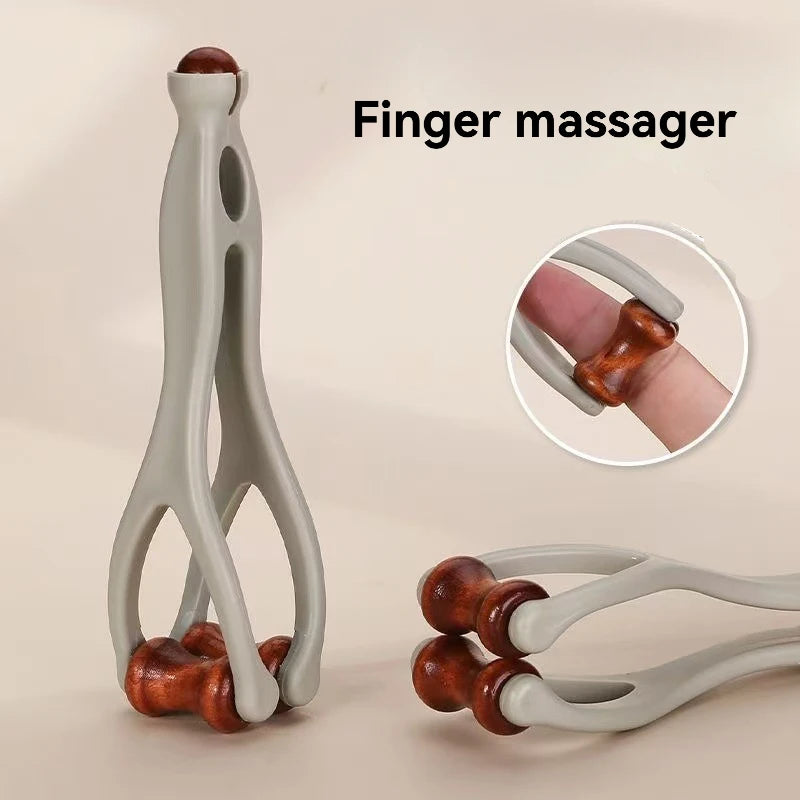 Finger Massager,Hand Massager,Suitable for Carpal Tunnel Syndrome.Hardwood Massage Roller Tool for Hand Discomfort,Stress Relief