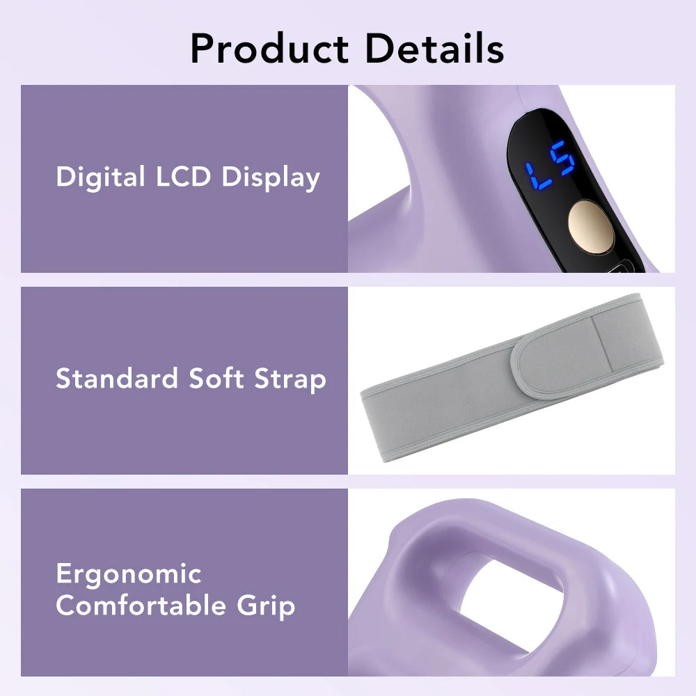 Portable Vibration Dual-Ring Fascia Massager with Belt, Fat Loss, Body Slimming, Fat-Burning, Muscle Relief and Relaxation