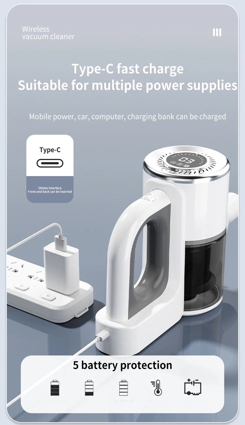 New Wireless Vacuum Cleaner Household Super Strong Suction Floor Suction And Mopping All-in-one Machine Handheld Vacuum Cleaner