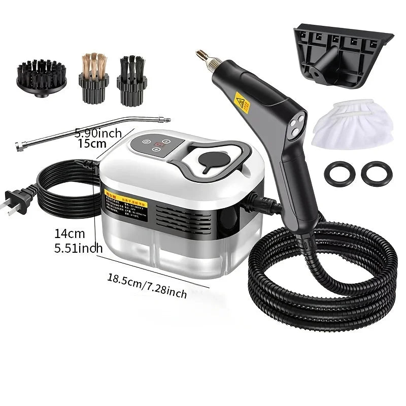 2500W High Pressure Steam Cleaner High Temperature Washing Machine for Home Air Conditioner Kitchen Hood Car Floor Cleaning Use, Basic Mechanical 1600W
