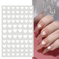 1PCS Laser Starburst Star Adhesive Nail Sticker 3D Nail Art Decoration Flashing Silver Flame Butterfly Nail Decal Press on Nails