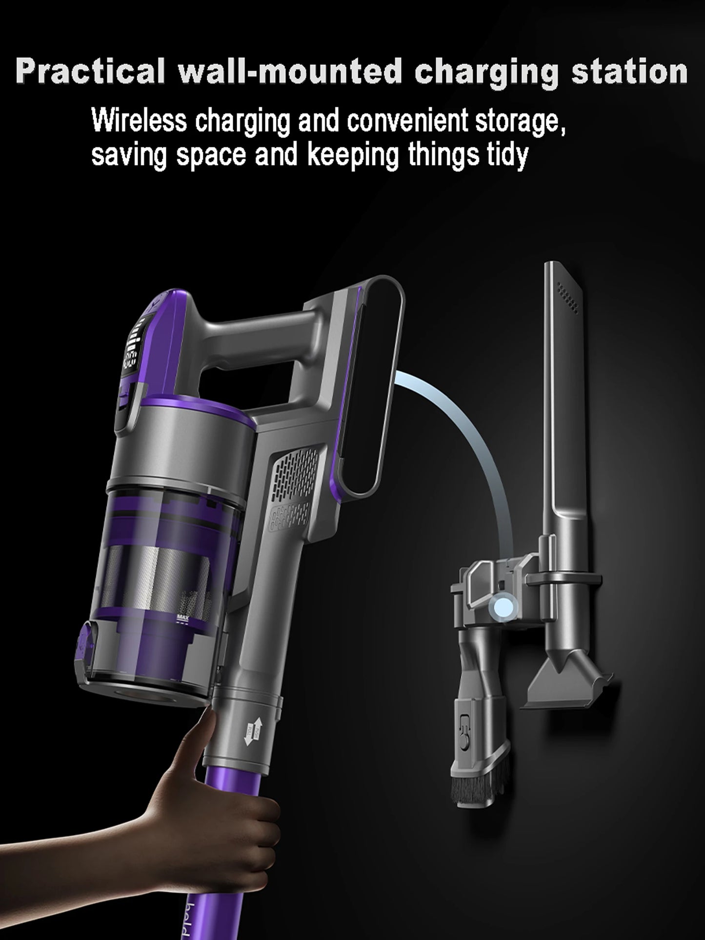 Redroad X18 500W Cordless Vacuum Cleaner 33000PA Ultra Strong Suction, Up to 65 Mins Runtime, Removable Battery 8 in 1 Handheld Stick Vacuum for Home Carpet Car